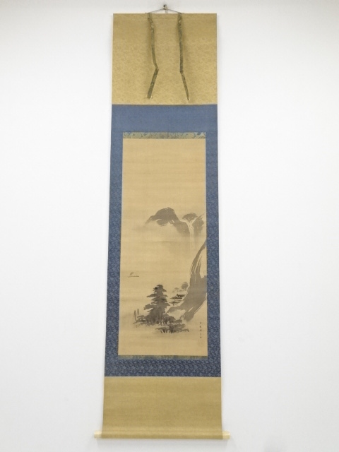 JAPANESE HANGING SCROLL / HAND PAINTED / SCENERY / ARTISTS WORK / EDO ERA